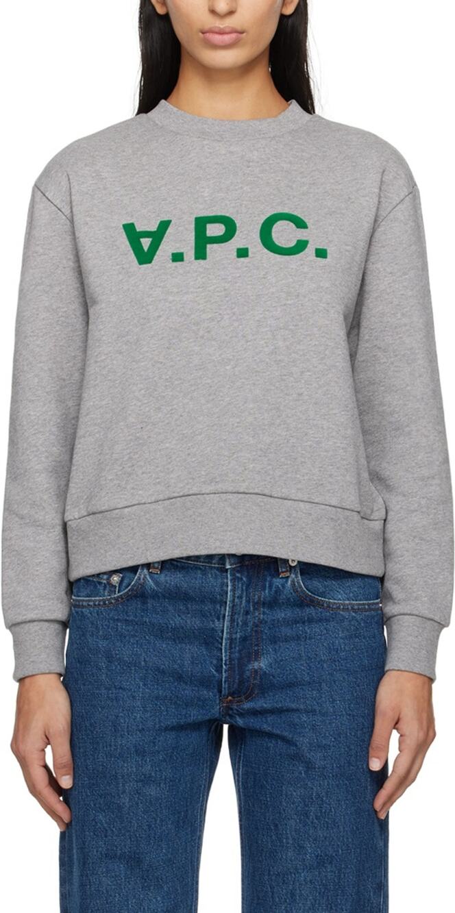 A.P.C. Classic Gray Elisa Sweatshirt Size XS